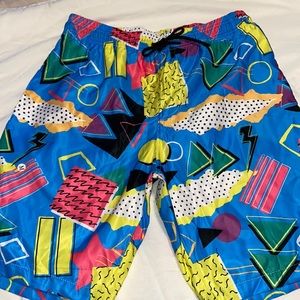 Mens retro "80s look" board shorts